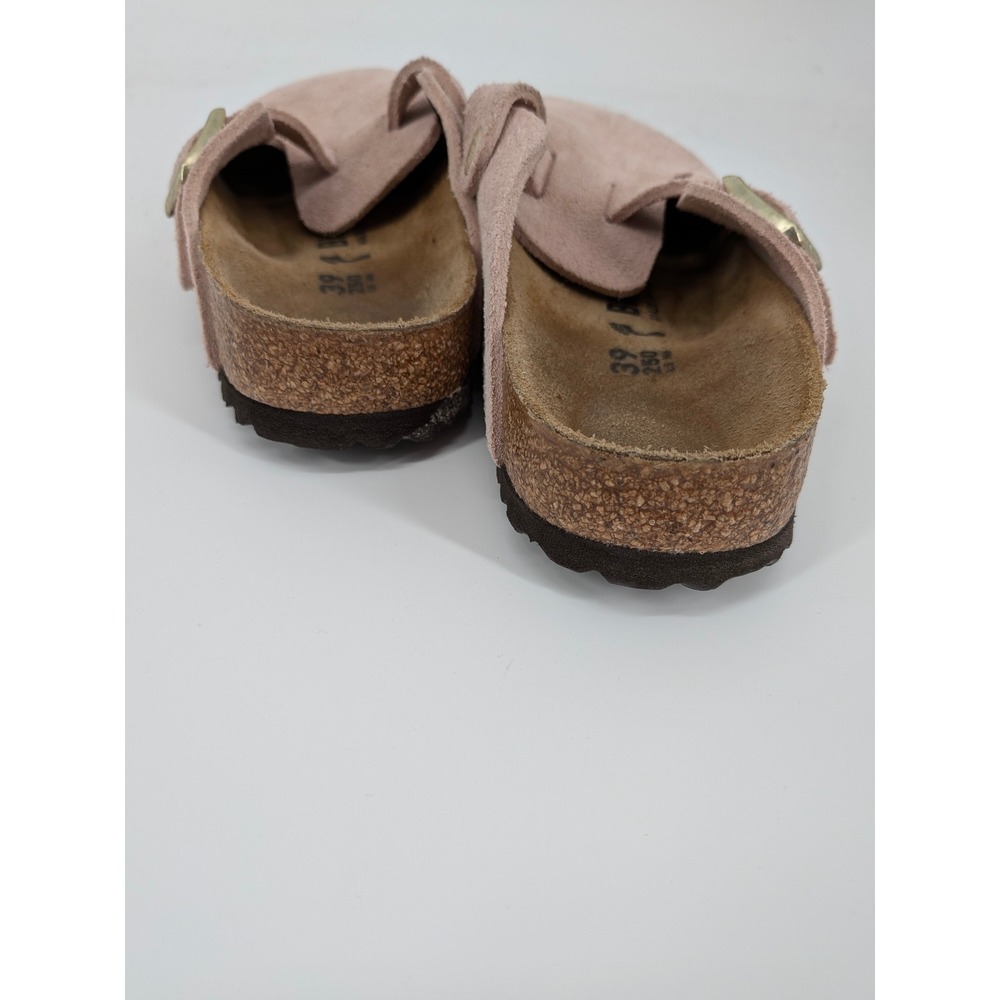 Birkenstock Boston Clogs Women 39 8.5 Rose Pink Suede Leather Slip On Buckle - Picture 5 of 8